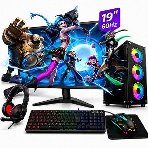 PC Gamer Completo I5 3ª Geração GPU RX580 SSD 256GB 16GB RAM TPM 2.0 Windows 11