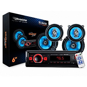 Kit Auto Rádio 1 Par Alto Falante 6.5" 1 Par Alto Falante 5"