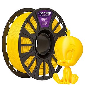 Filamento PLA Amarelo Velvet High Speed Premium - 1Kg