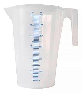 Jarra de Polipropileno Branca 3L com Escala Alto Relevo - BREMEN