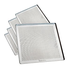 Kit com 4 Assadeiras Perfuradas 35x35cm  | Estampada - IMECA