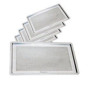 Kit com 5 Assadeiras GN 53,5x32,5 Perfuradas Alumínio - IMECA