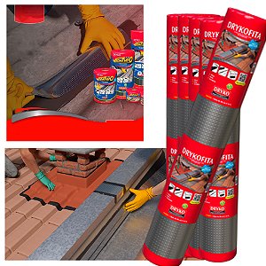 Kit com 6 Fitas Vedatudo Alumínio 90cm – Vedação Fácil- DRYKO IMPERMEABILIZANTES