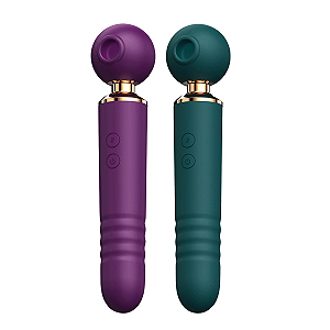 Varinha Mágica Vibratória com Sucção e Pulsação