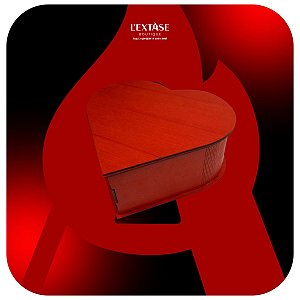 Caixa Coração Vermelho 25x23x10cm em MDF