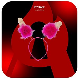 Tiara com Plumas e Mini Pênis em Pélucia