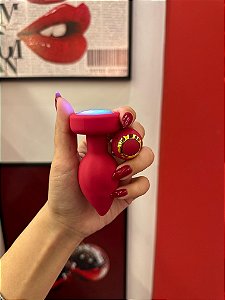 Plug Anal com Controle Remoto em Formato de Anel e Led