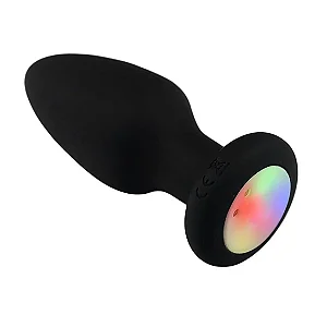 Plug Anal com 10 Modos de Vibração e 3 de Rotação com Luz de Led e Controle via App