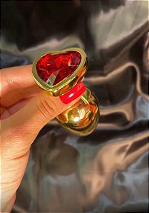 Plug Coração Dourado G