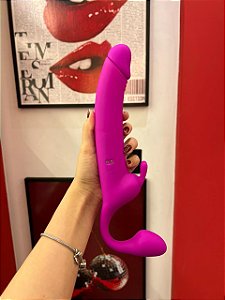 Vibrador de Ponto G e Clitóris com Tapping - Strapless - 4.0 x 28.3cm