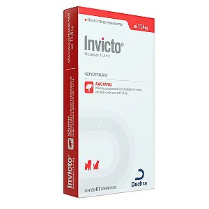 Antipulgas Invicto Cães e Gatos até 11,4 kg Dechra 1 comprimido
