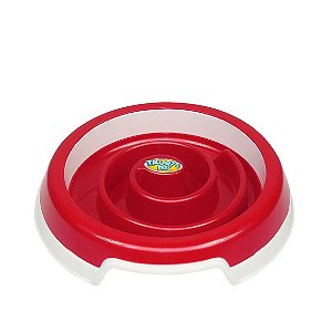 Comedouro Lento Slow Food Vermelho - Truqys Comedouro Lento Slow Food Médio Vermelho - Truqys
