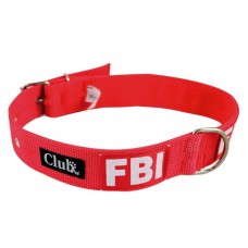 Coleira Nylon Fbi N7 Vermelha Club Pet (l.3 C.59cm)
