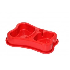 Comedouro Duplo P/ Garraf Pet Anti Formiga Vermelho