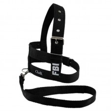 Conj Peitoral/guia Fbi Dupla Regulagem Preto N6 Club Pet