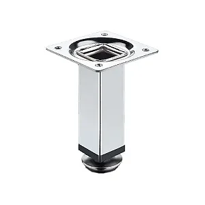 Pe Para Moveis Cromado Quadrado 8cm - Bestfer