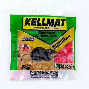 Raticida Kellmat Granulado 25g (c/ Queijo)