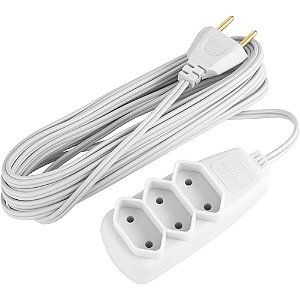Extensao Eletrica 2p Branca 3mt 10a Daneva