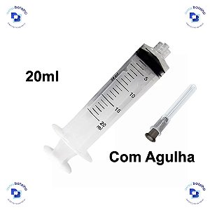 Seringa Descartavel 20 Ml Com Agulha