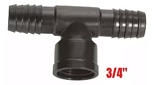 Tee Interno 90° C/ Rosca 3/4 - Preto