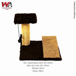 Arranhador Base Quadarada C/rampa Preto