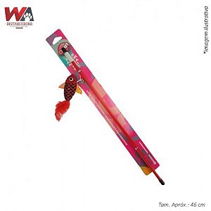 Brinq Gato Varinha Peixe 46cm