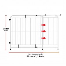 Portao Vaos 74 A 115cm Altura 80cm Branco