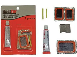 KIT REPARO CAMARA DE AR DE BICICLETA 7 PCS BESTFER
