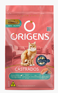 RACAO ORIGENS GATO CASTRADO SALMAO 3KG