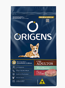 RACAO ORIGENS AD MINI E PEQ CARNE/CER 3KG