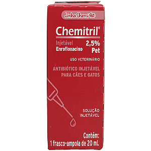 CHEMITRIL 2,5 INJETAVEL 20ml - ENROFLOXACINO