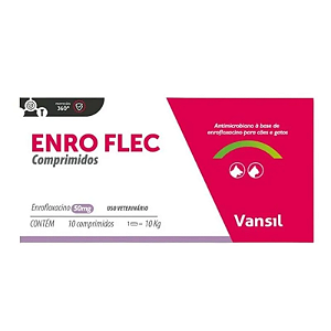 ENRO FLEC 50mg (com 10 comprimido) Enrofloxacino