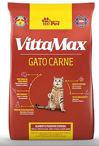 RACAO VITTAMAX GATO CARNE 25 KG