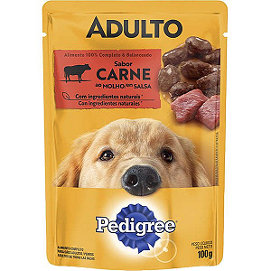 SACHE PEDIGREE AD CARNE RACA MED&GRA MOLHO 100g