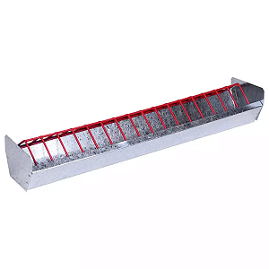 COMEDOURO AVES 1mt CALHA GALVANIZADO