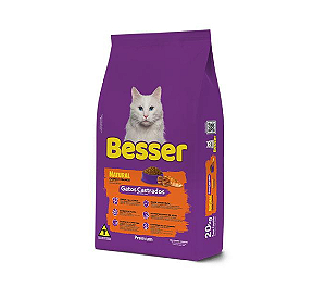 RACAO BESSER NATURAL GATO CASTRADOS 20KG