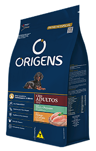 RACAO ORIGENS AD MINI E PEQ FRANGO/CER 3KG