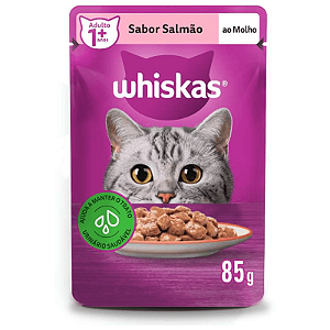 WHISKAS SACHE ADULTO SALMAO 85G