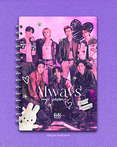 Caderno A5 BTS Always My Seven