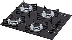 Cooktop 4 bocas Chamalux ultra chama Preto