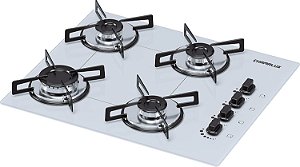 Cooktop 4 bocas Chamalux ultra chama Branco