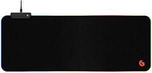 Mousepad Gamer Shadow Light  Led RGB com 11 efeitos, Extra Grande, Preto