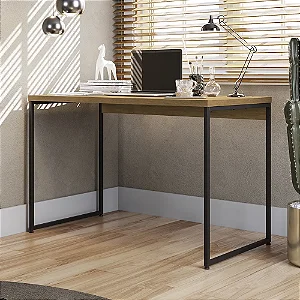 Mesa de Escritório Estilo Industrial Kappesberg Freijó