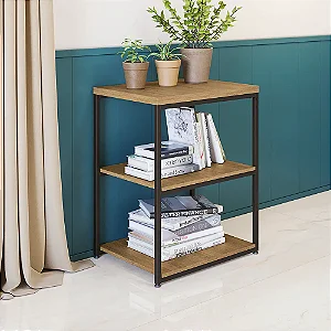 Mesa de Apoio Estante Industrial Kappesberg Freijó