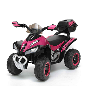 Quadriciclo Elétrico Infantil Rosa Importway