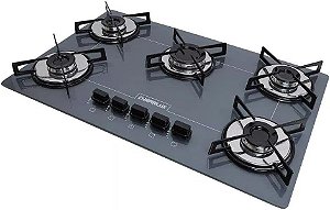 Cooktop 5 Bocas Chamalux Ultra Chama Cinza