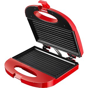 Grill e Sanduicheira Lenoxx Easy Vermelha - 110v