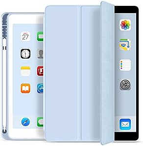 Capa iPad 7a, 8a e 9a Geração 10.2 Premium Slim Antichoque Azul Claro WB