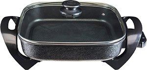 Panela Elétrica Agratto Mangiare 30cm 1500W Quadrada APEQ01I-02 Preta 220V