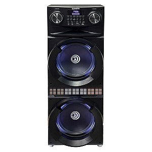 Torre de Som Gradiente Power Party Karaokê LED 2200W Bluetooth Bivolt